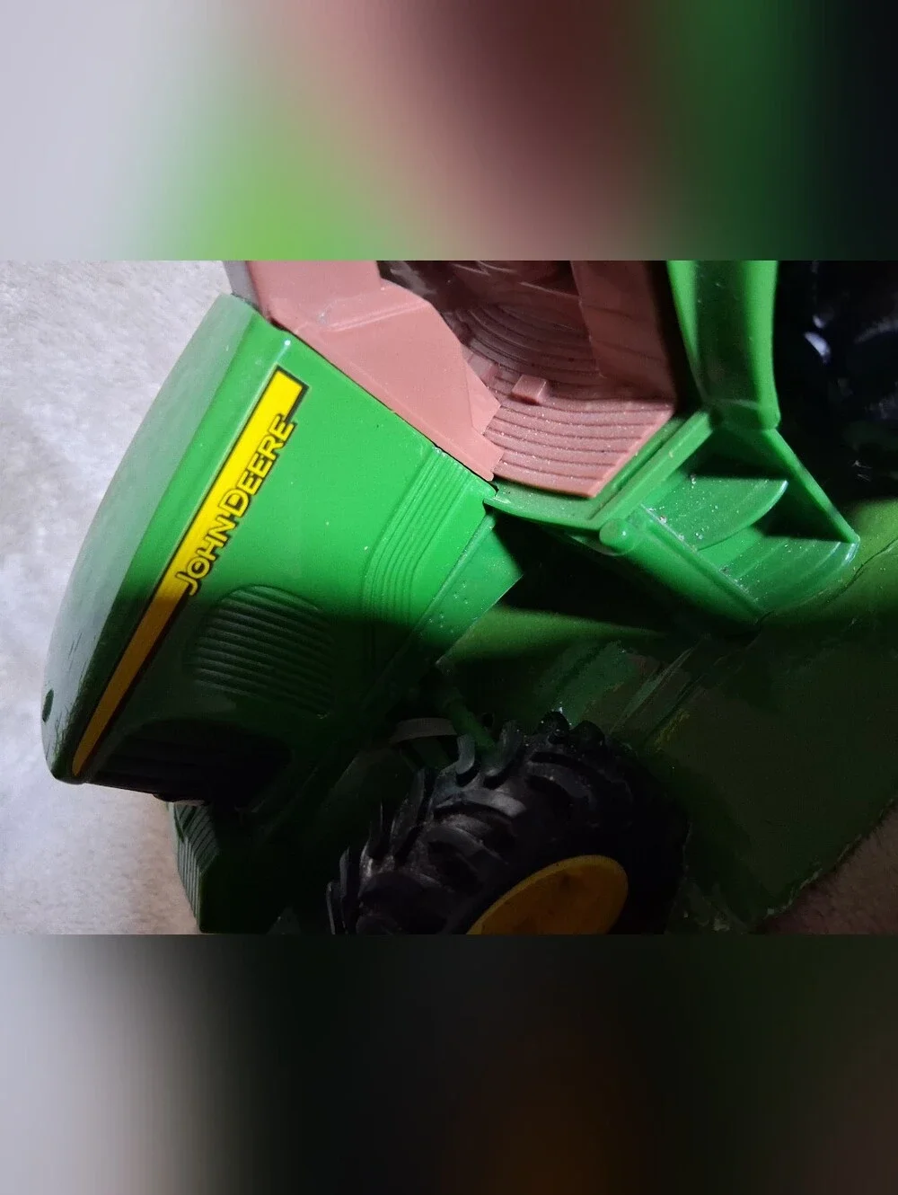 John Deere Green Toy Tractor with Tipping Trailer - Kids Farm Play